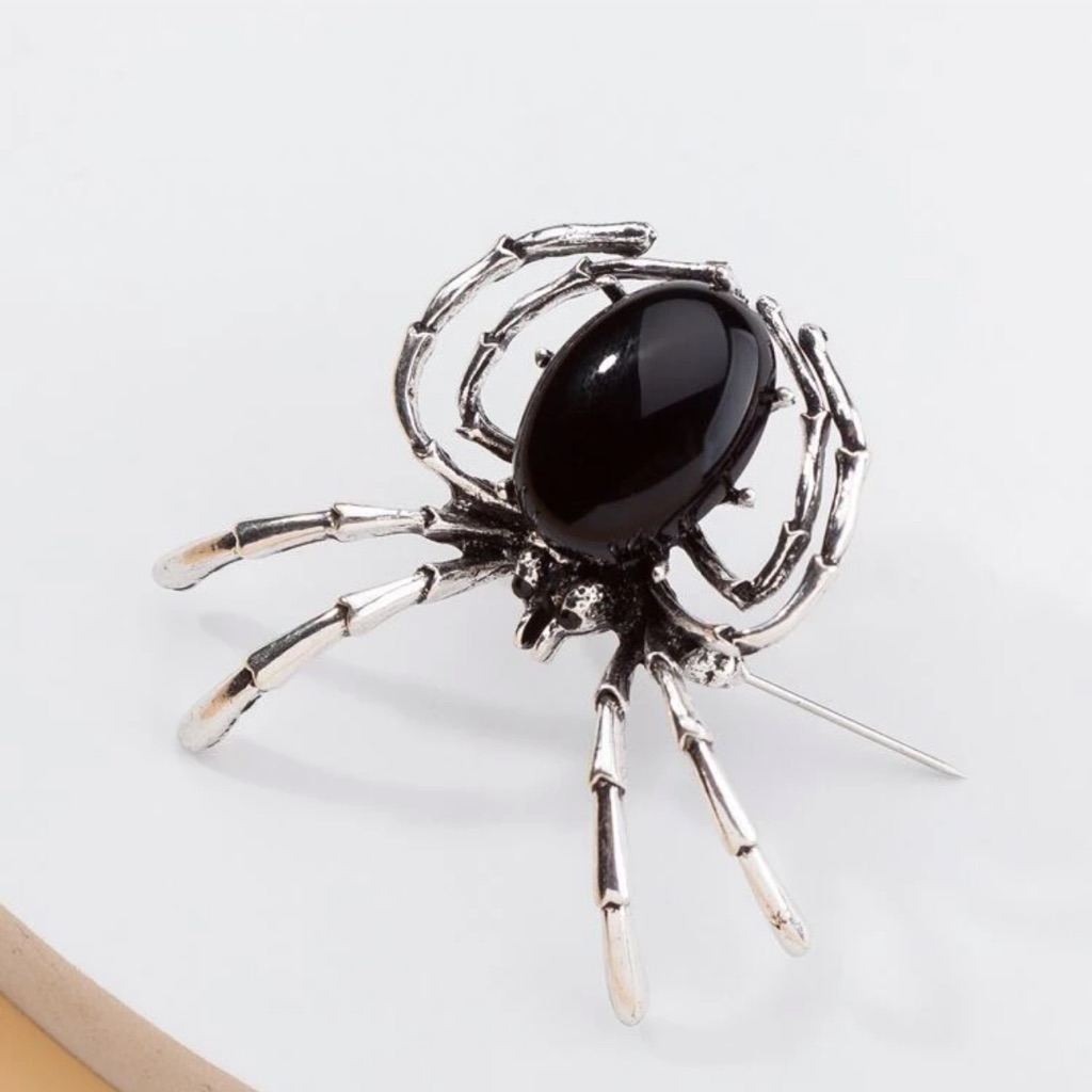 Awesome Large Beaded Rustic Style Spider Brooch Pin 30$